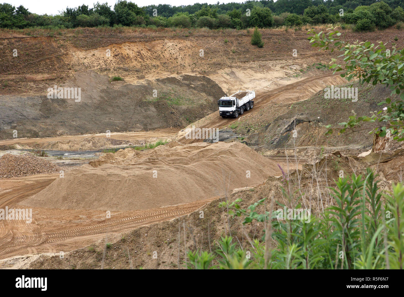 gravel and sand transport civil engineering Stock Photo Alamy