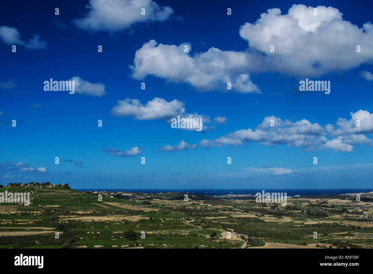 landscape with blue sky and clouds Stock Photo - Alamy