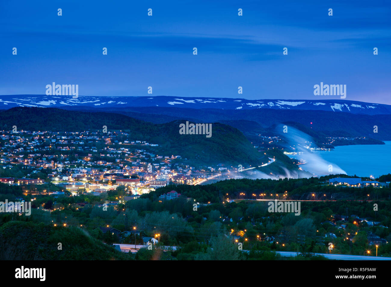 Corner Brook at sunset. Corner Brook, Newfoundland and Labrador, Canada