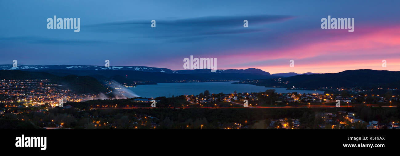 Corner Brook at sunset. Corner Brook, Newfoundland and Labrador, Canada