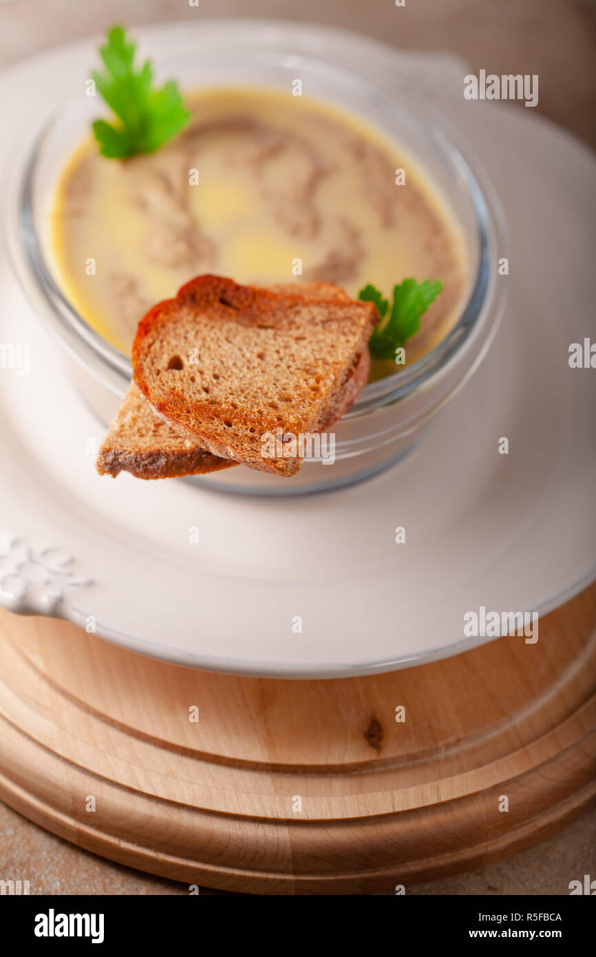 Home made chicken liver pate Stock Photo - Alamy