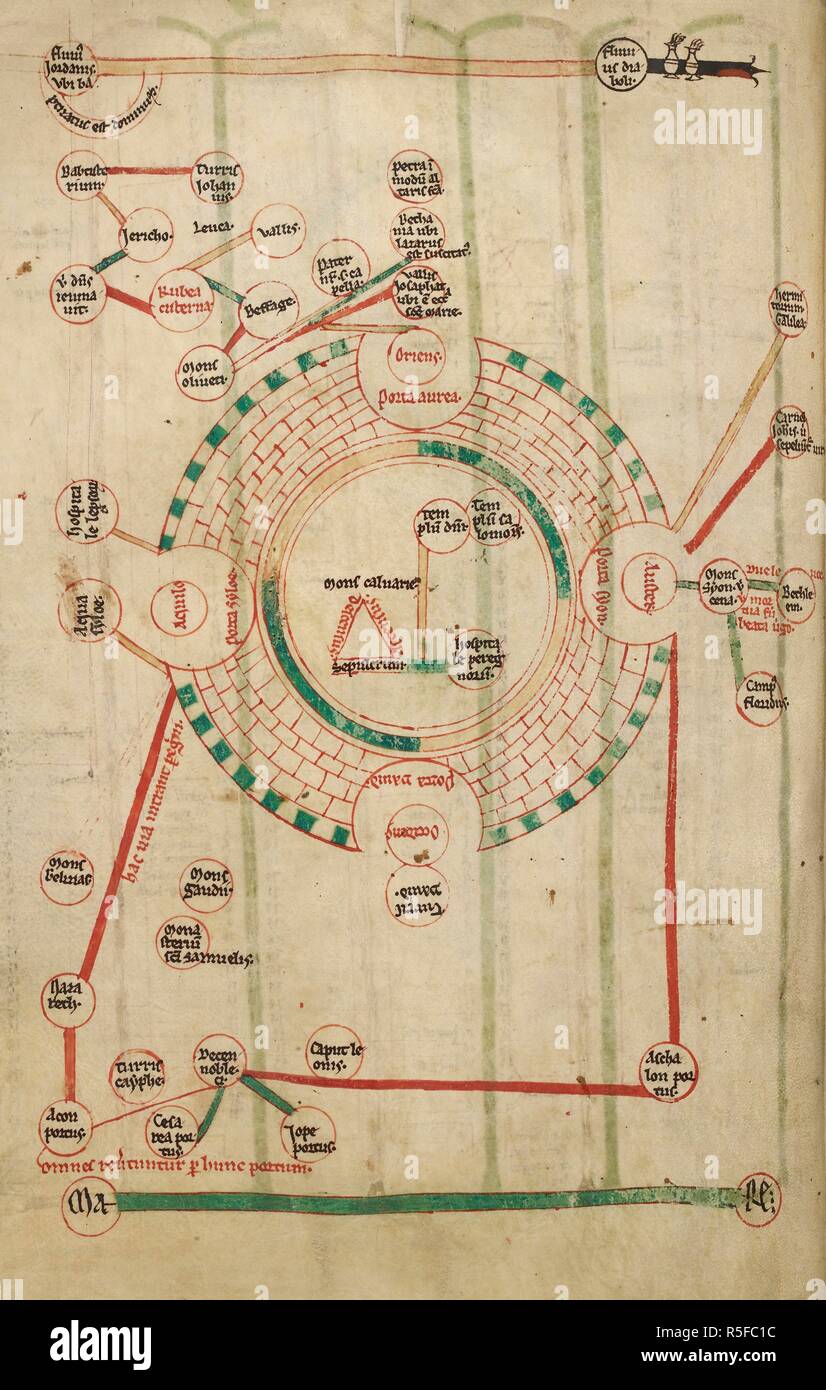 12th century map of jerusalem hi-res stock photography and images - Alamy