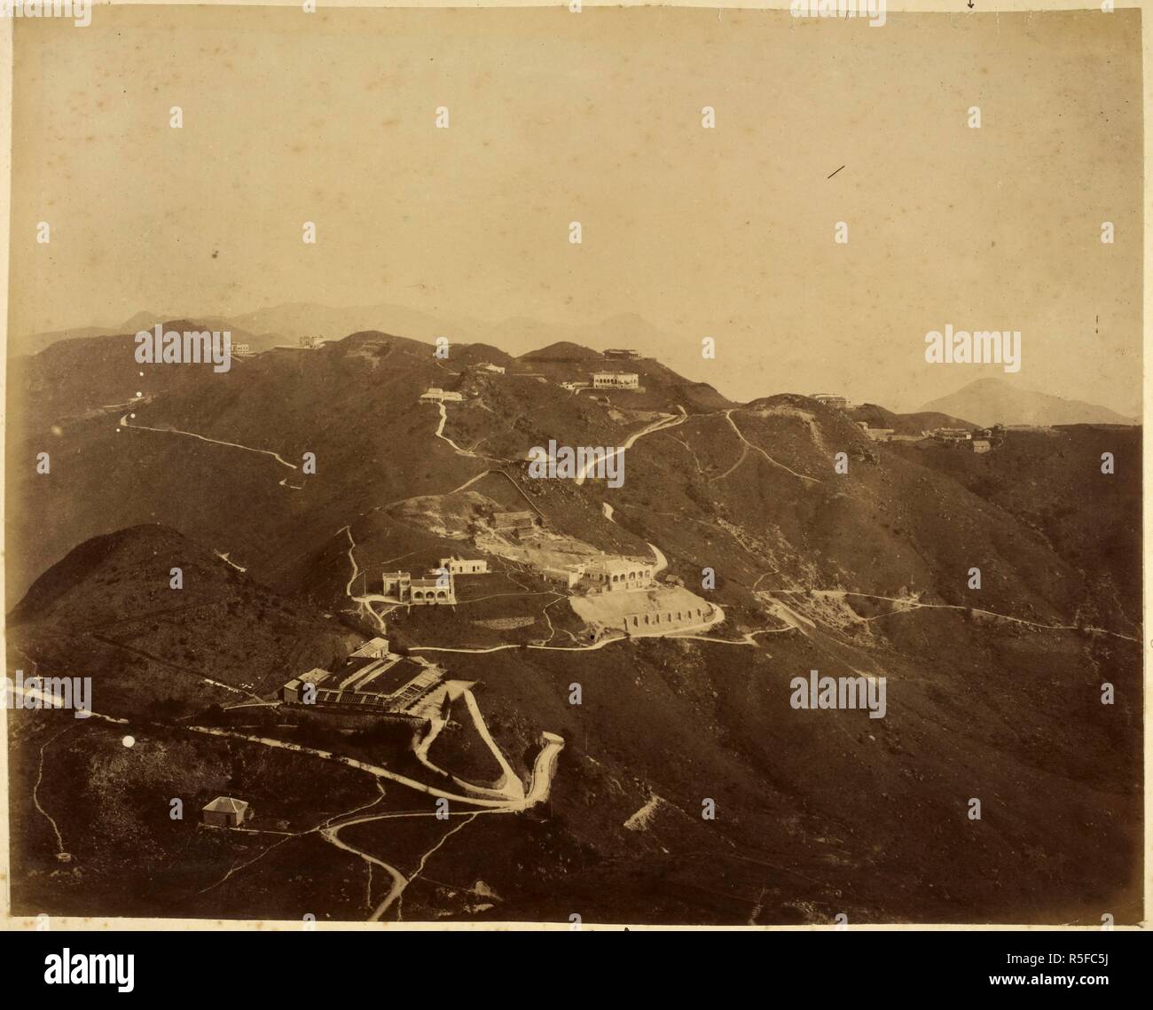 Peak District, Hong Kong. A view looking along the Peak, showing the