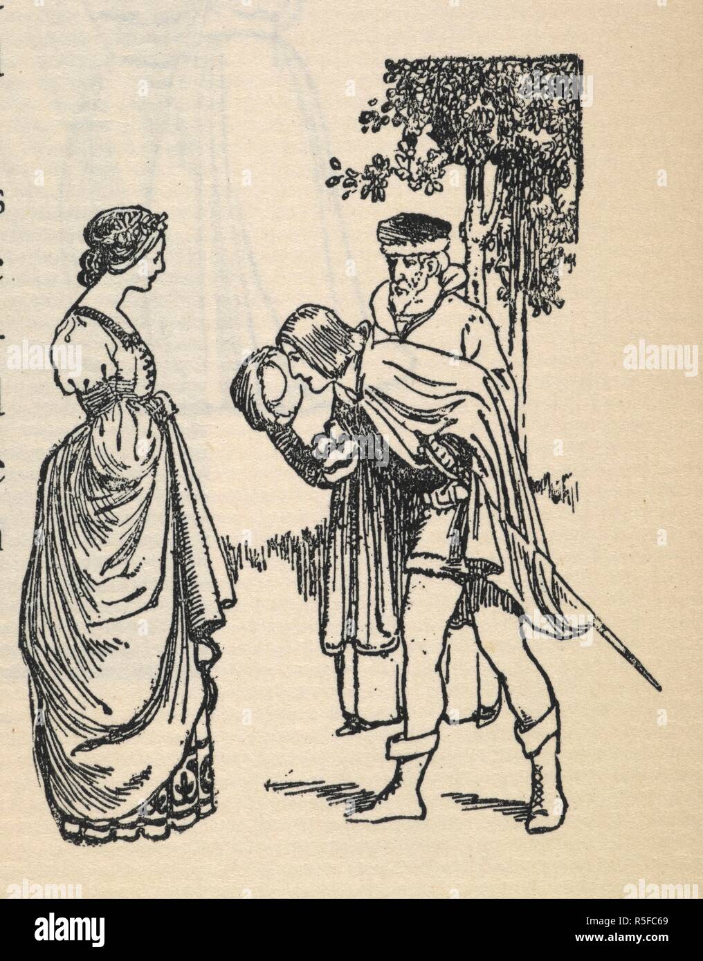 A Scene From A Play By William Shakespeare A Young Man Doffing His Cap To A Lady The Gateway To Shakespeare For Children Containing A Life Of Shakespeare By Mrs Andrew Lang