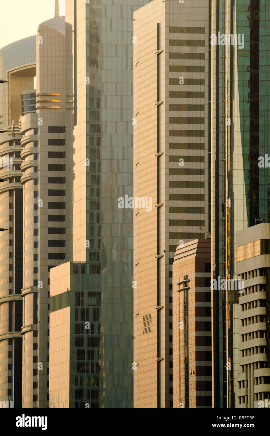 UAE, Dubai,  Sheikh Zayed Road (Highway E11) Stock Photo