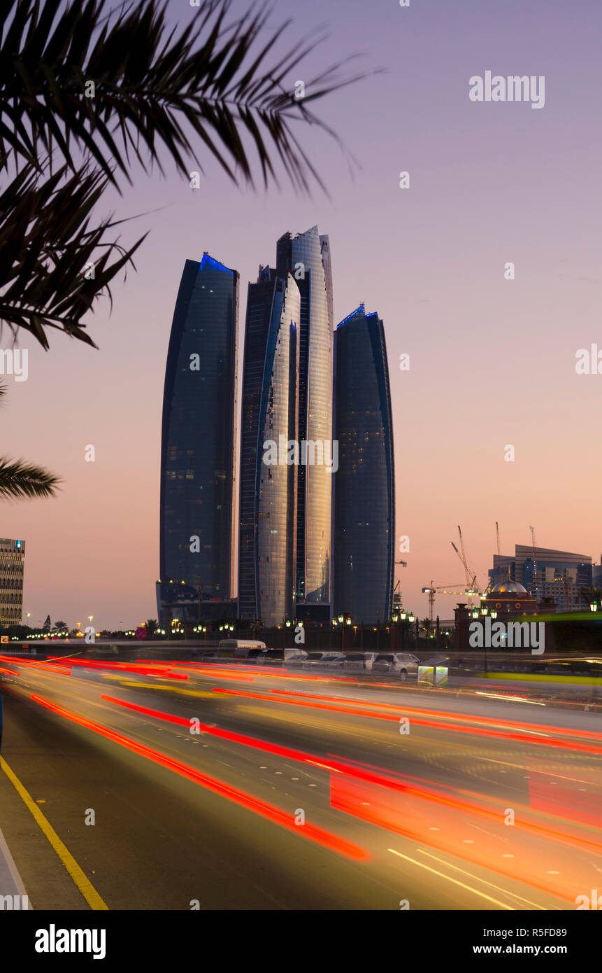 United Arab Emirates, Abu Dhabi, Etihad Towers Stock Photo