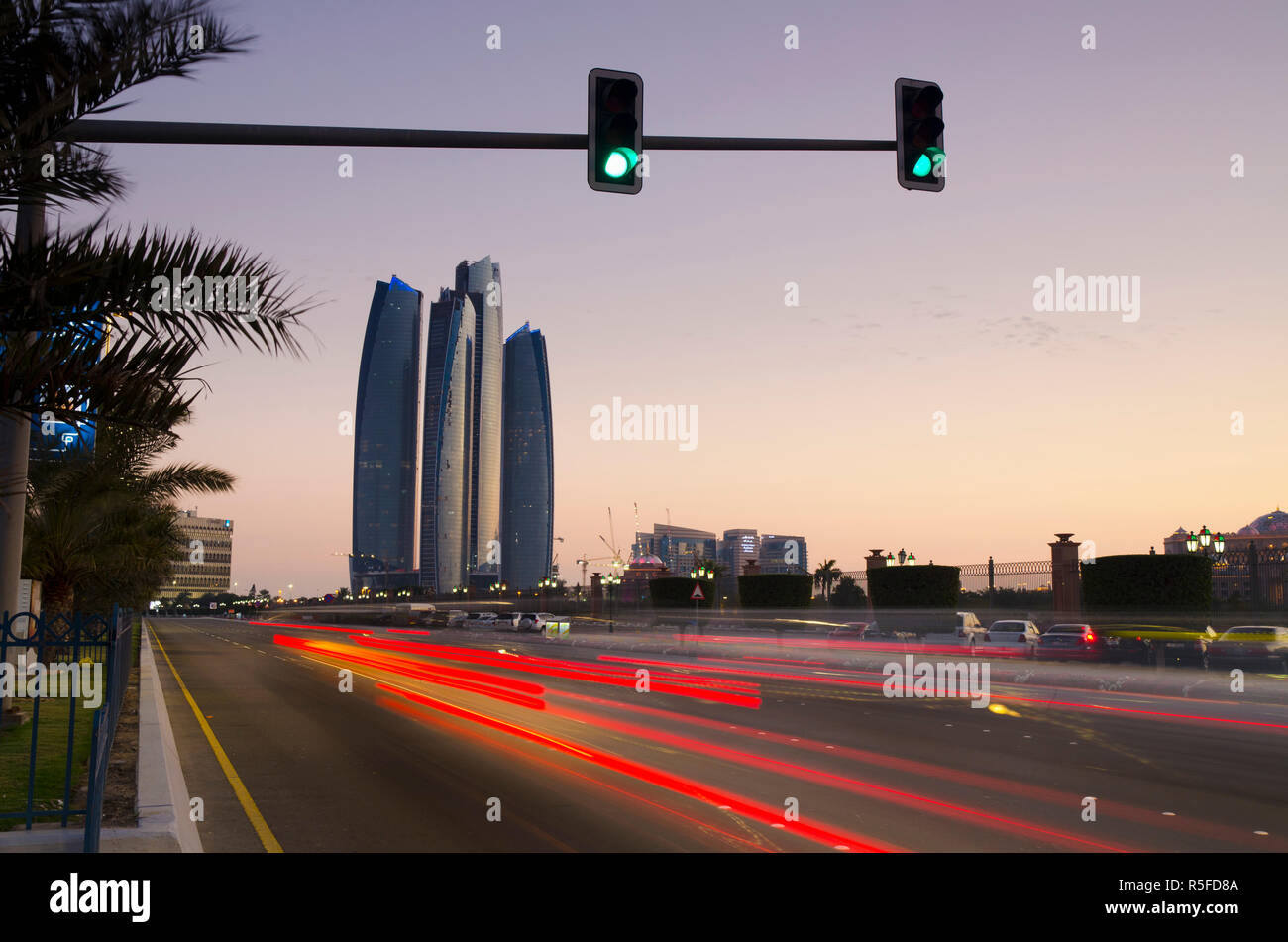United Arab Emirates, Abu Dhabi, Etihad Towers Stock Photo
