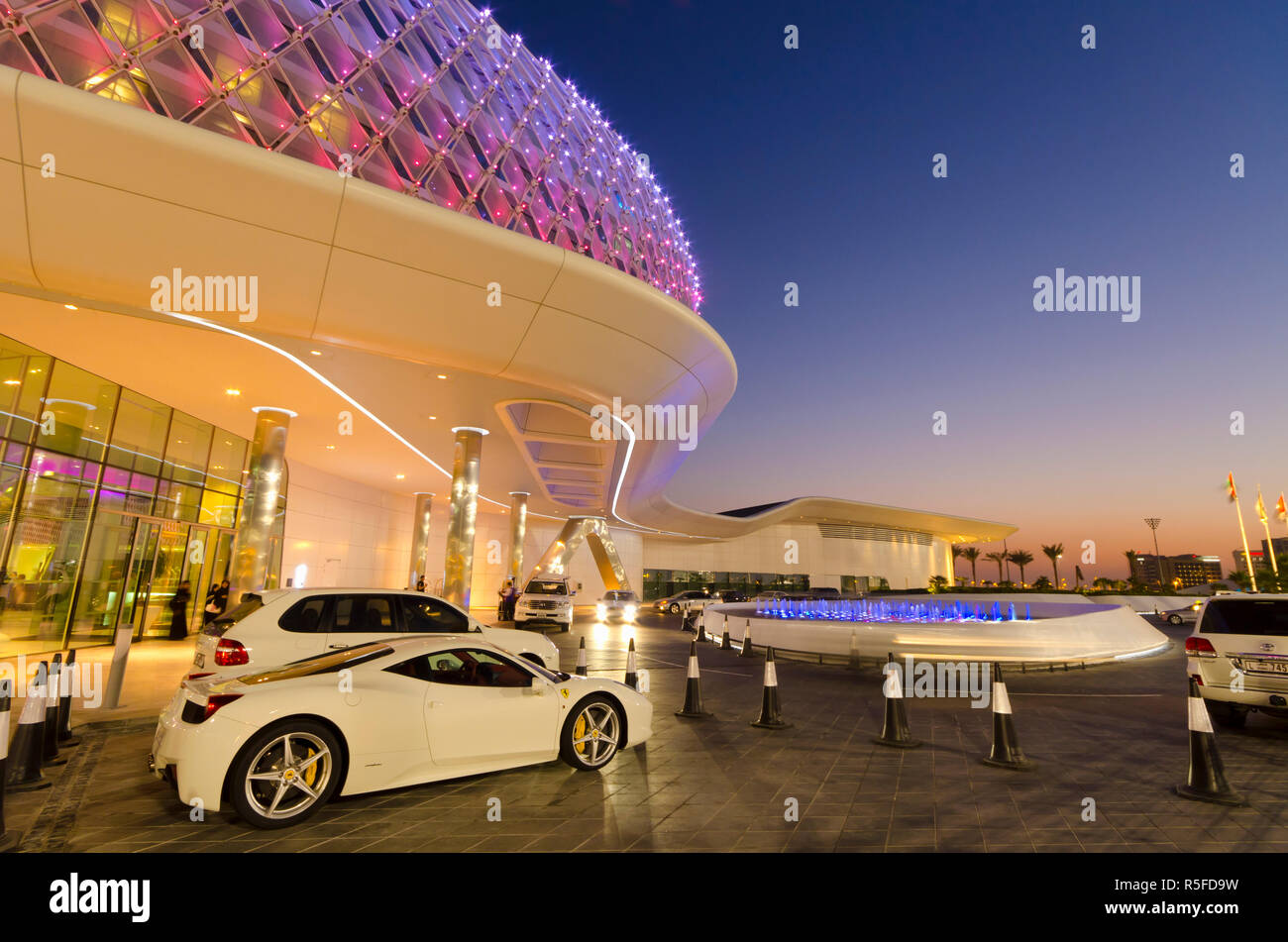 United Arab Emirates, Abu Dhabi, Yas Island, The Yas Hotel Stock Photo