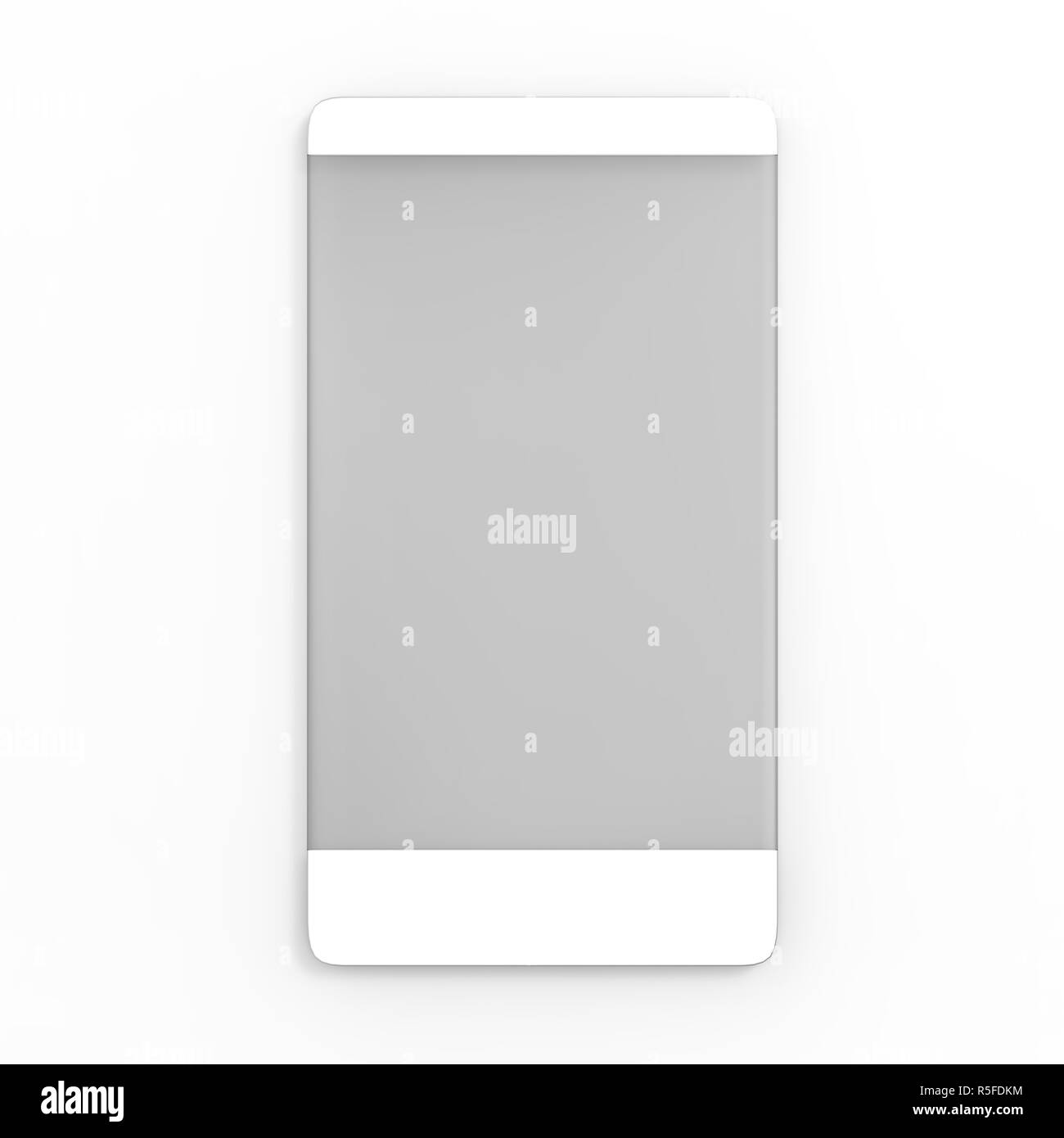 3d rendering of smartphone icon in new fasion stype on the white background Stock Photo