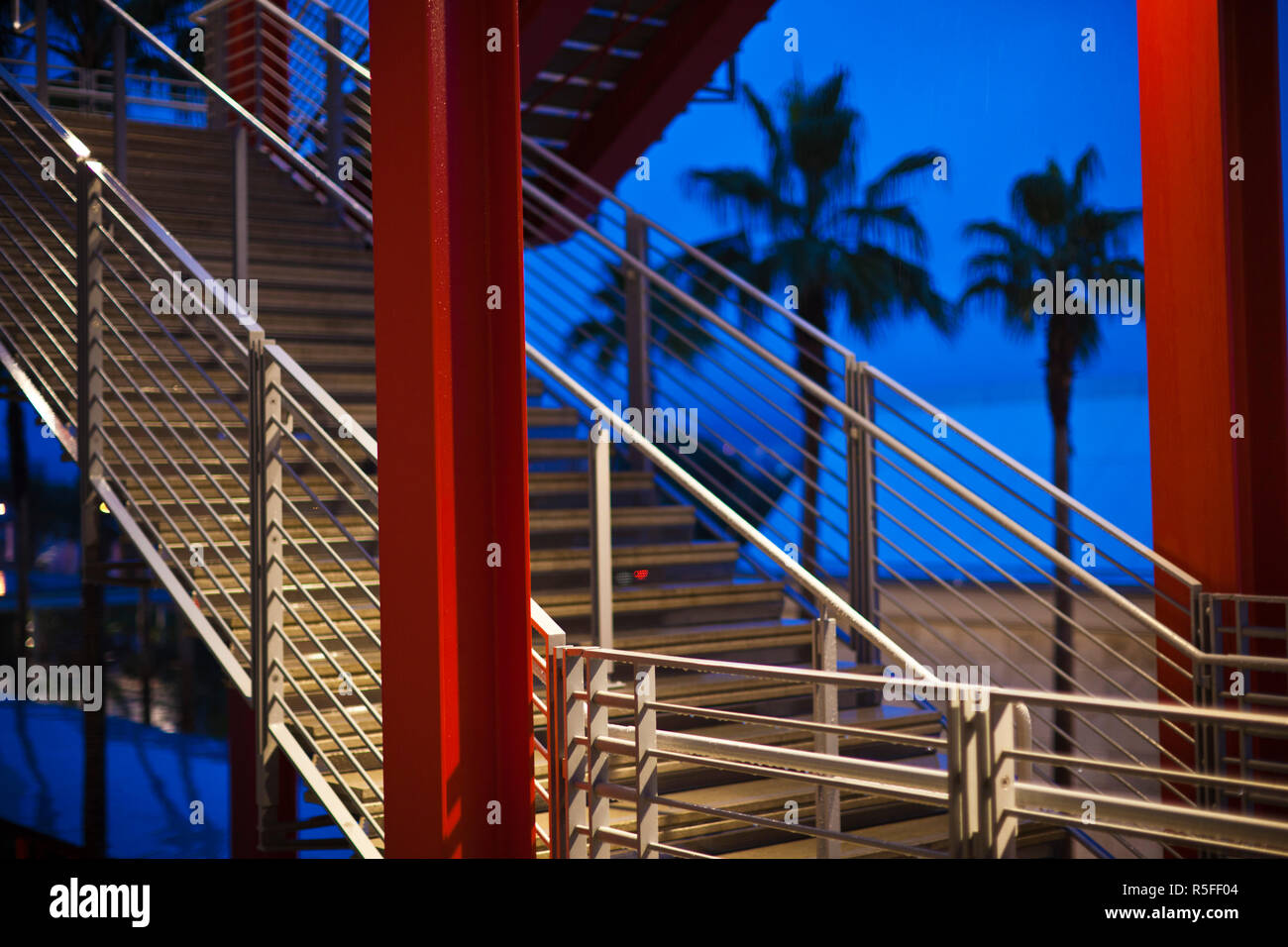USA, California, Southern California, Los Angeles, Los Angeles County Museum of Art, LACMA, Broad Contemporary Art Museum, walkway Stock Photo
