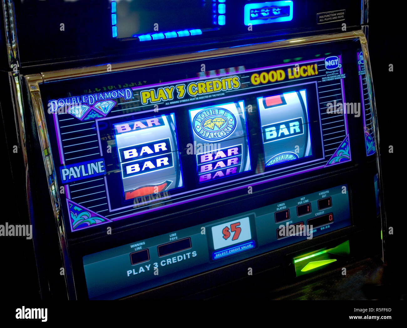 USA, Florida, Coconut Creek, Seminole Casino, Slot Machine Stock Photo
