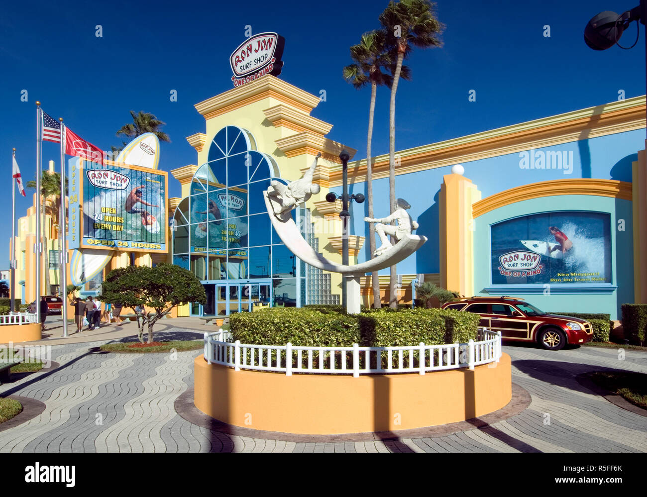 USA, Florida, Cocoa Beach, Art Deco Architecture, Ron Jon Surf Shop Stock Photo