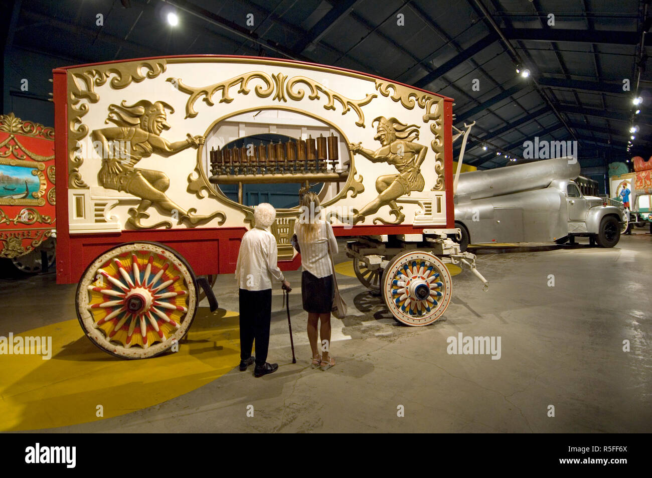 USA, Florida, Sarasota, Ringling Museum of the American Circus, Memorablilia, Parade Wagon Stock Photo