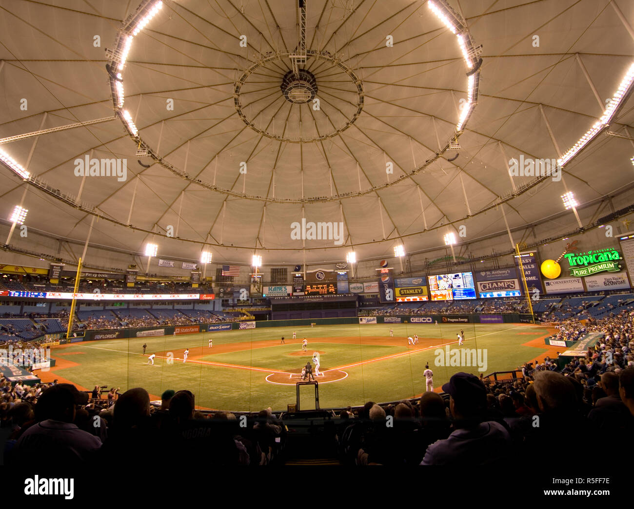 USA, Florida, Saint Petersburg, Tropicana Field (Baseball Stadium), Tampa Bay Rays Stock Photo