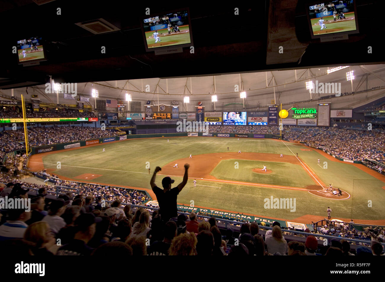 USA, Florida, Saint Petersburg,  Tropicana Field (Baseball Stadium), Tampa Bay Rays Stock Photo