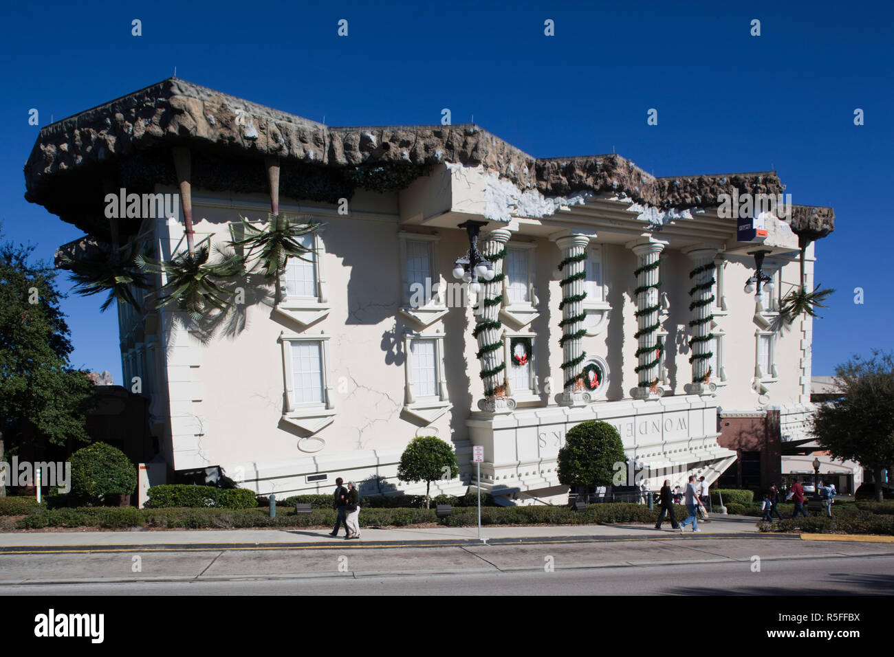 USA, Florida, Orlando, Wonderworks, upside down house Stock Photo