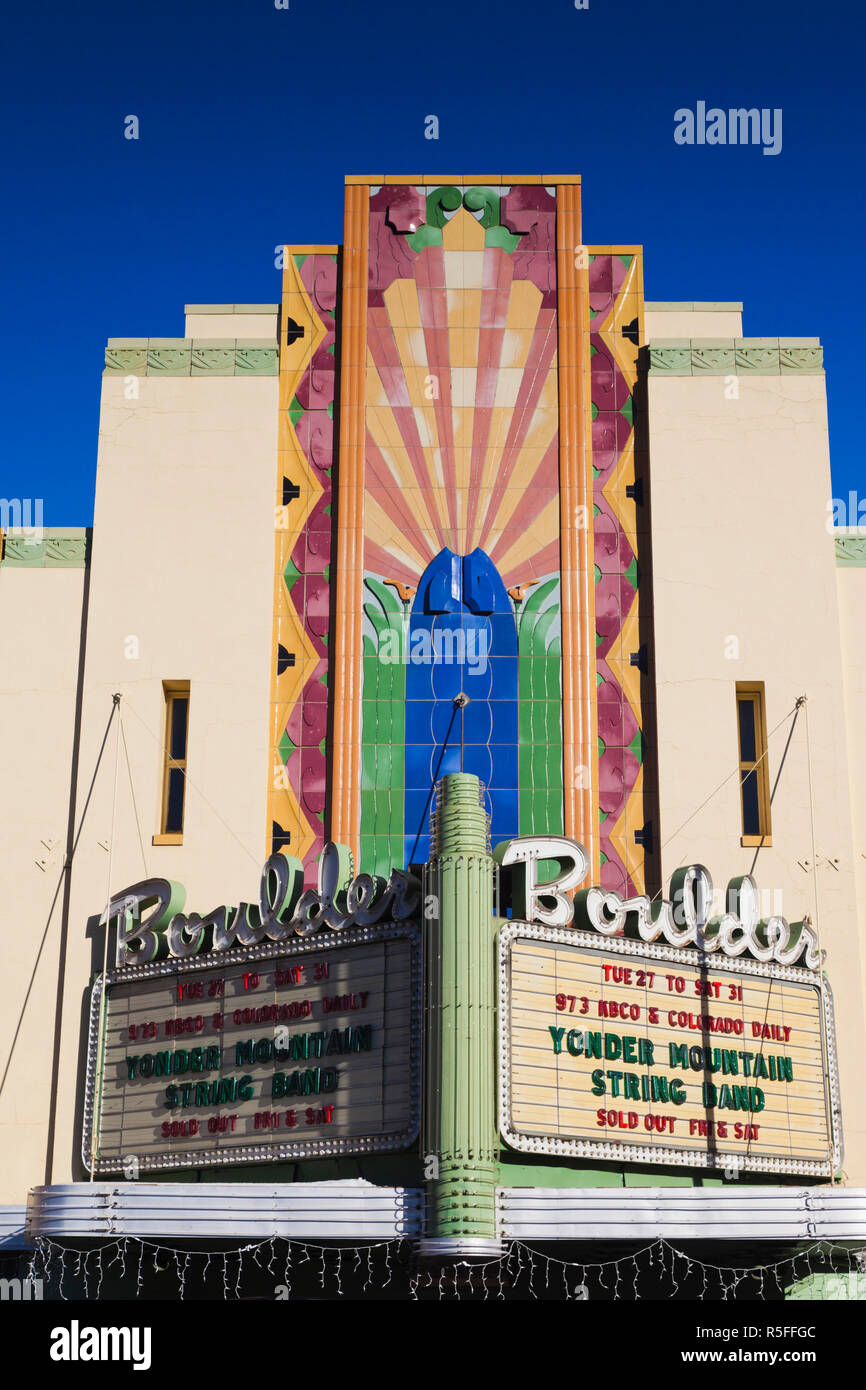 Marquee of the boulder theater hires stock photography and images Alamy