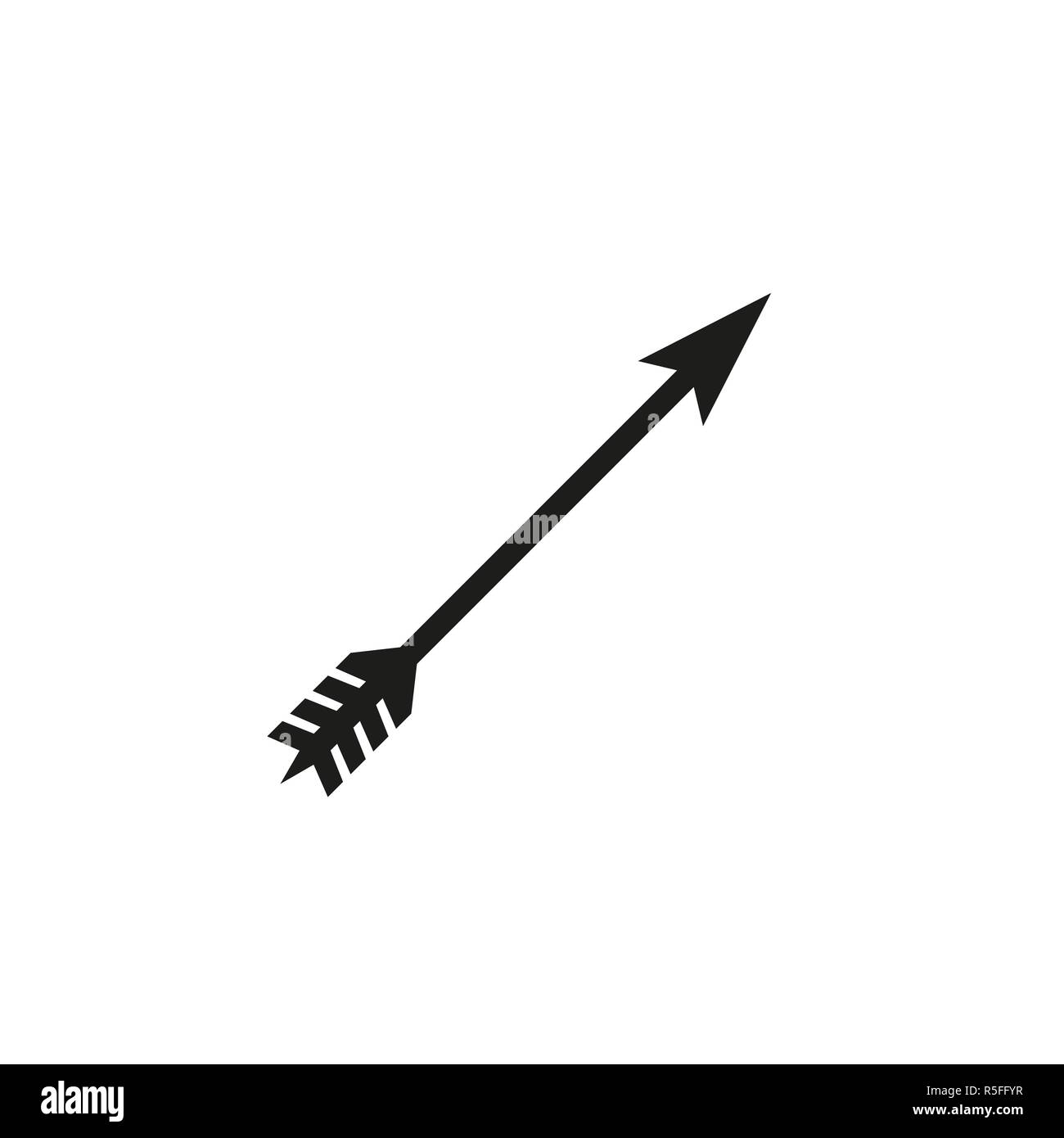 Black arrows. Flat vector illustration in white background Stock Vector