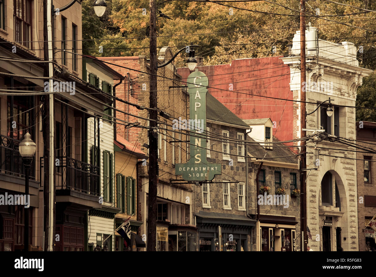 USA, Maryland, Ellicott City, former mill town, now antique center Stock Photo