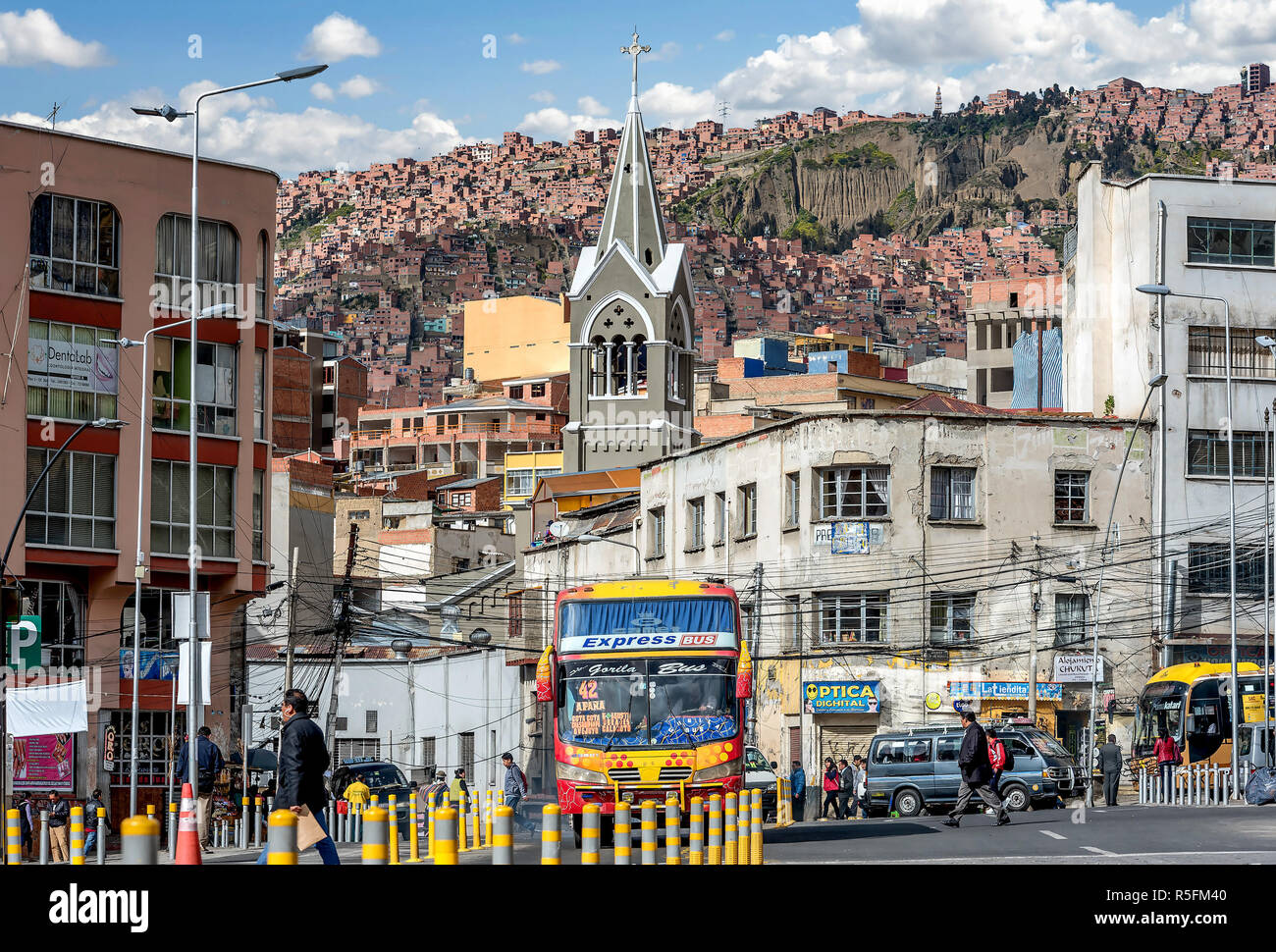 Background houses in la paz hi-res stock photography and images - Alamy