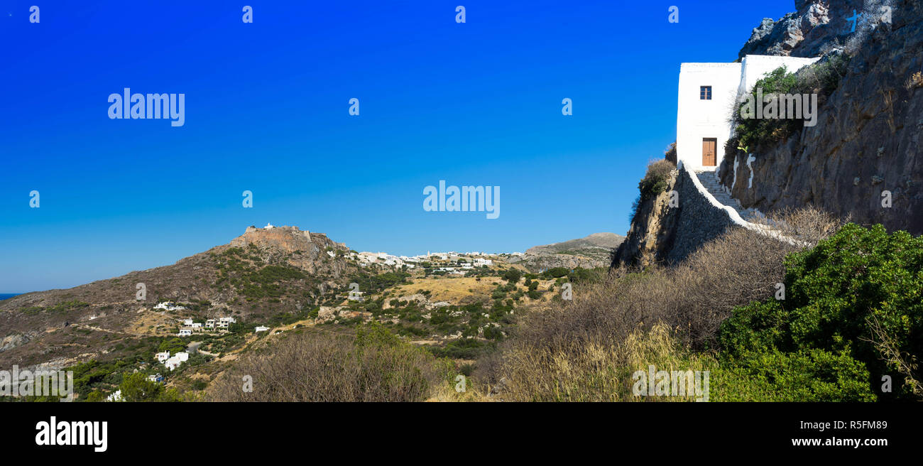 Saint John on the cliff monastery in Kythira island, Greece, Europe Stock Photo