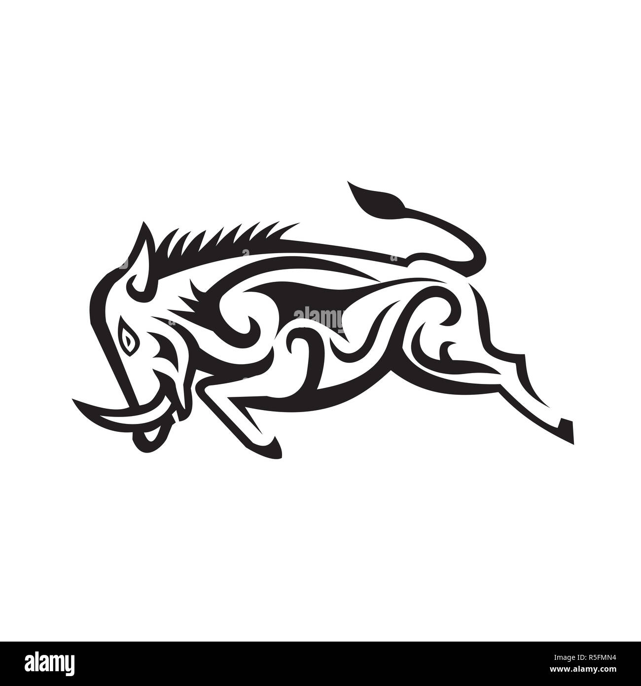 Illustration wild boar hi-res stock photography and images - Alamy