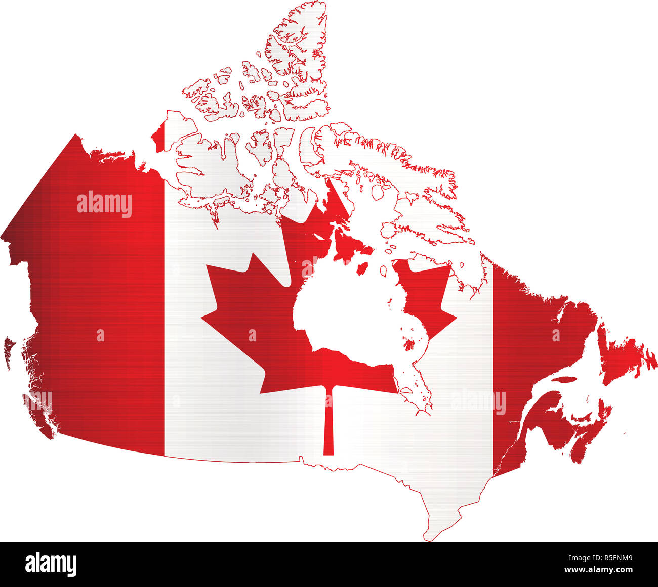 flag map canada illustration Stock Photo - Alamy