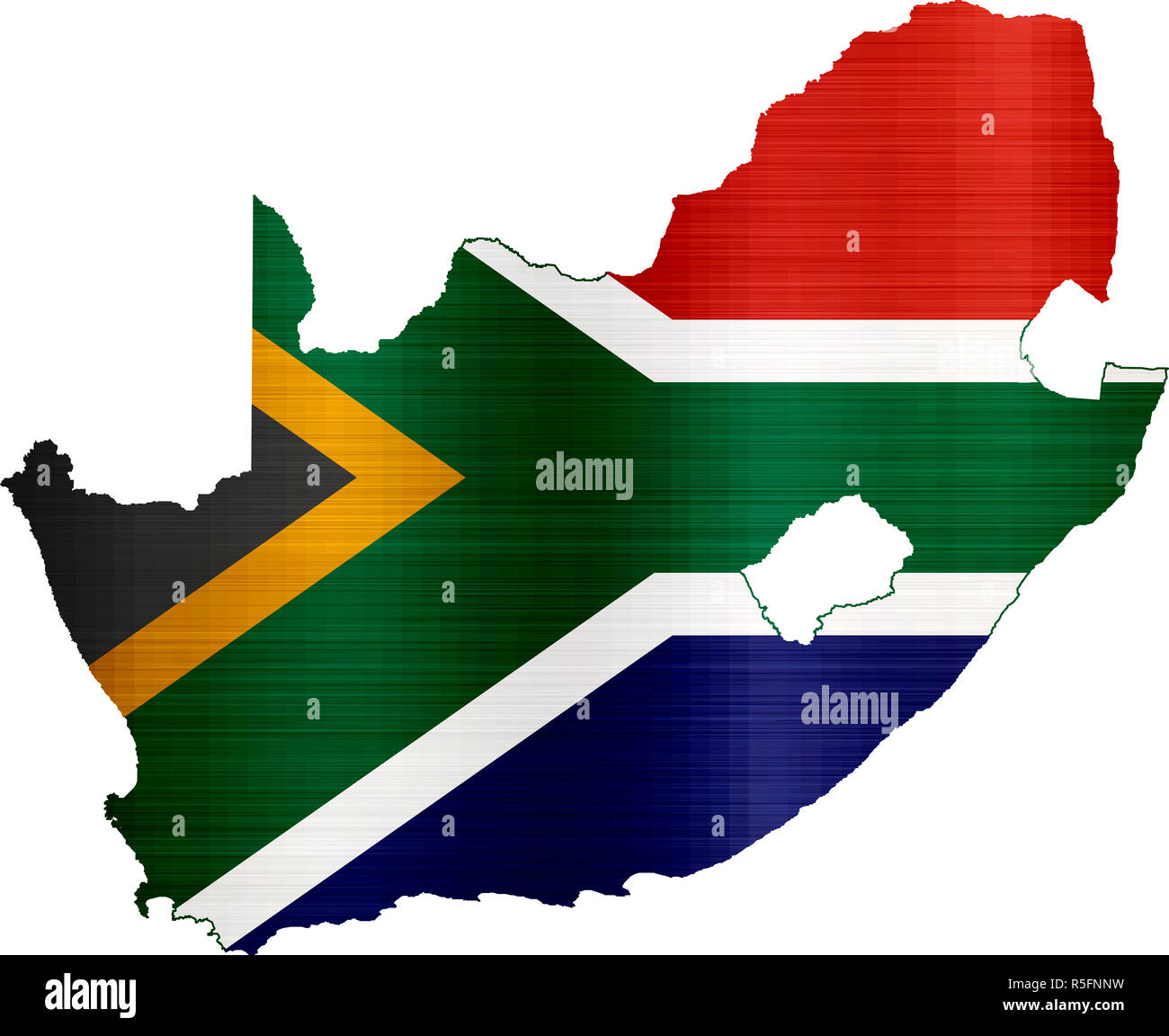 flag map south africa illustration Stock Photo