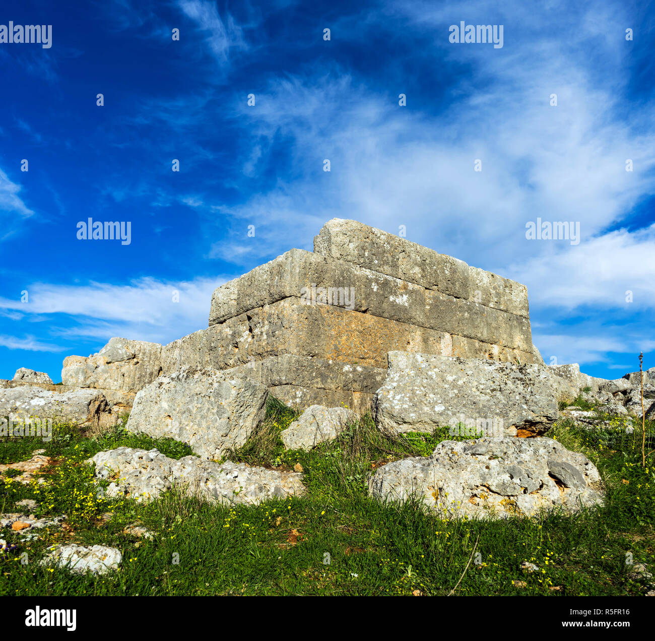 the ruins of the ancient Greek city Plataea Stock Photo