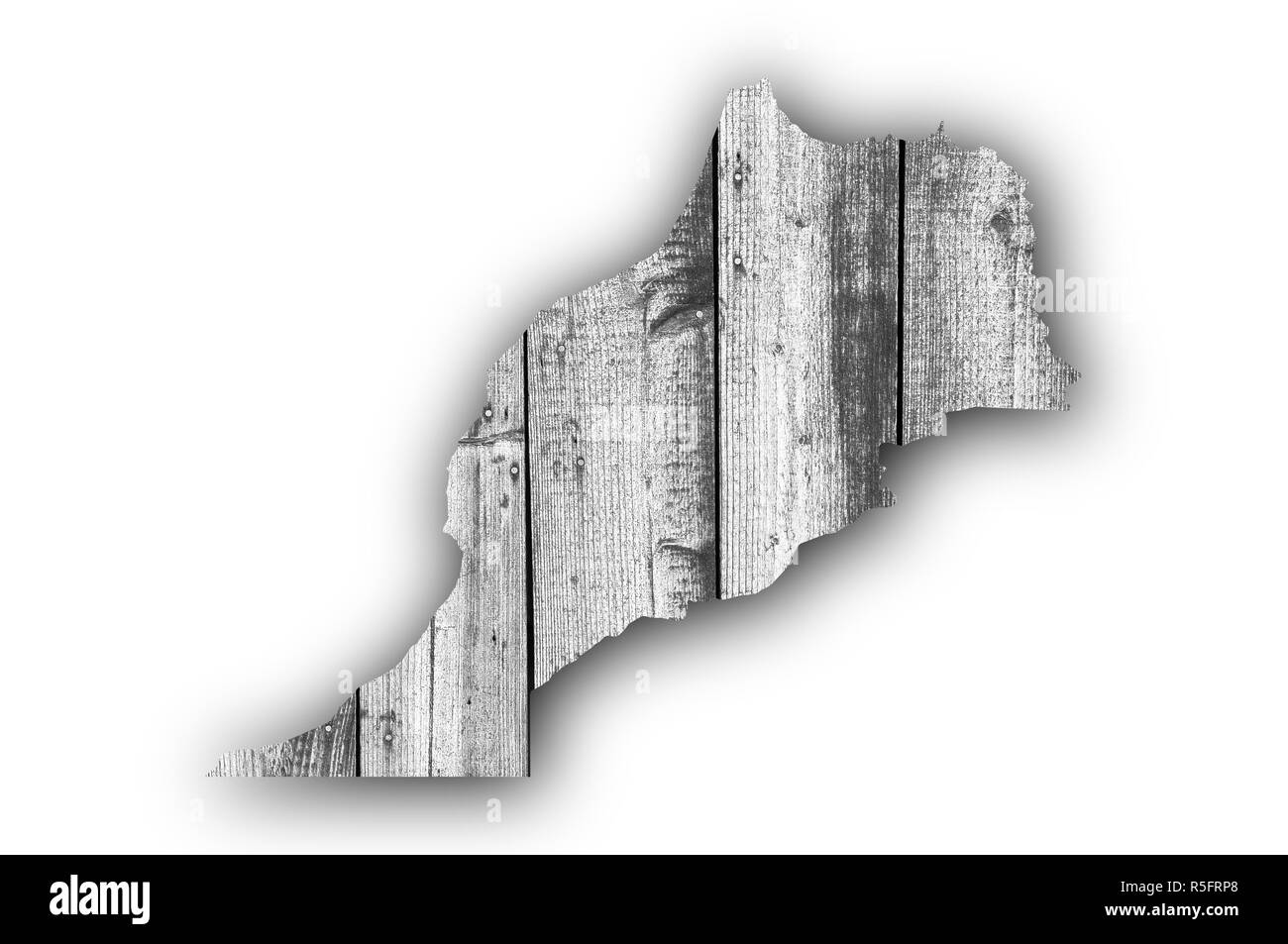 map of morocco on weathered wood Stock Photo - Alamy