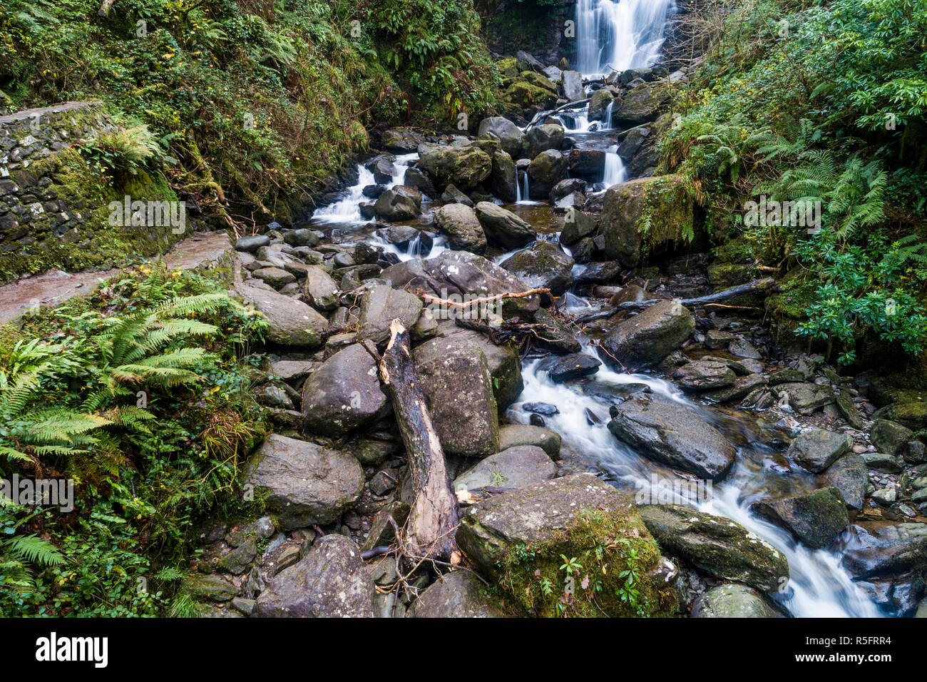 Torc Waterfall, Killarney National Park, County Kerry, Ireland Stock Photo