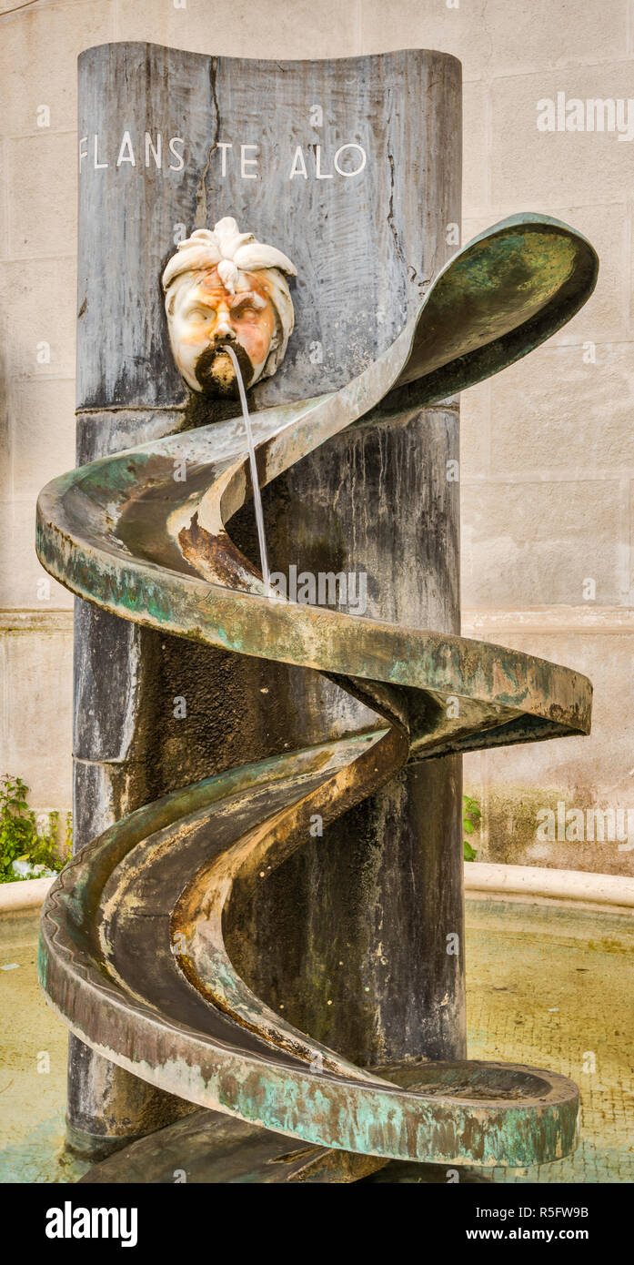 Fontana Flans te alo, water fountain at Corso Garibaldi in Benevento, Campania, Italy Stock Photo