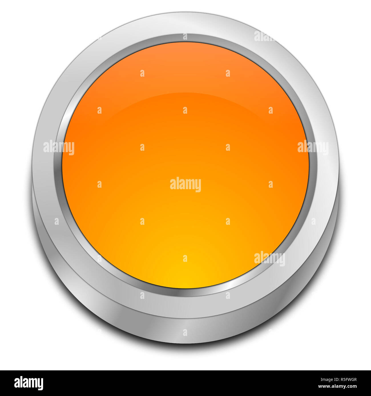 orange blank Button - 3D illustration Stock Photo - Alamy