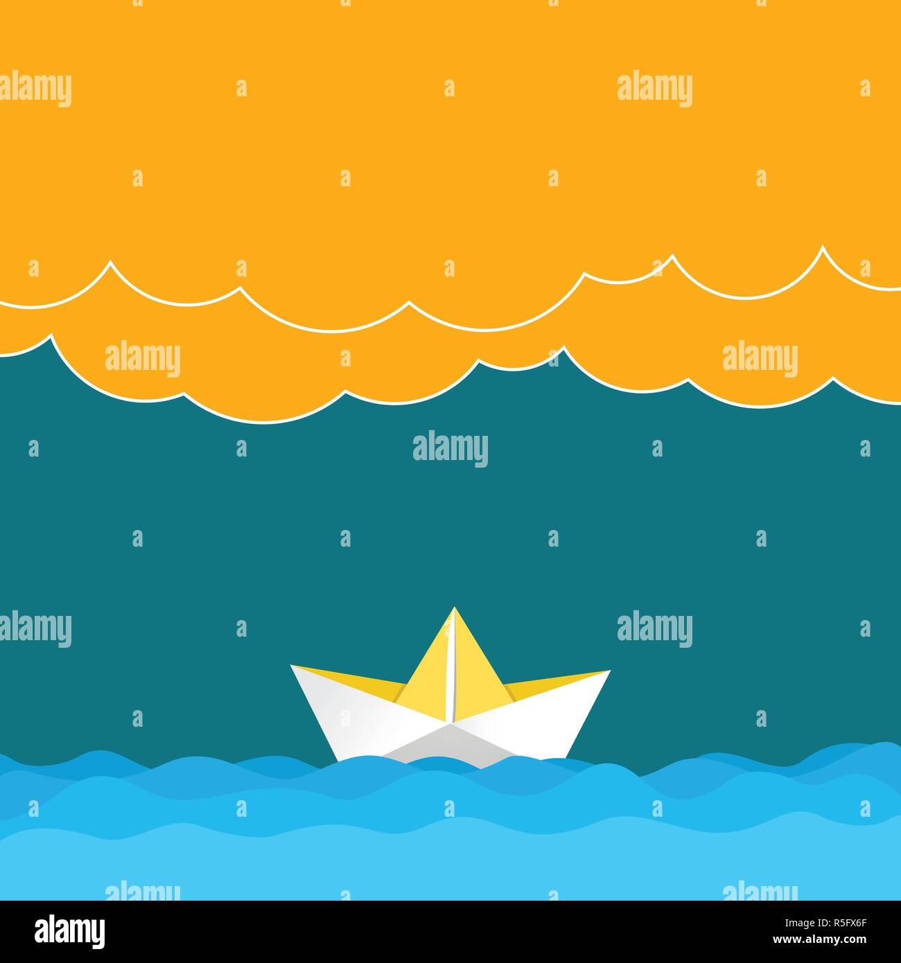 Paper Boat Stock Vector Images Alamy