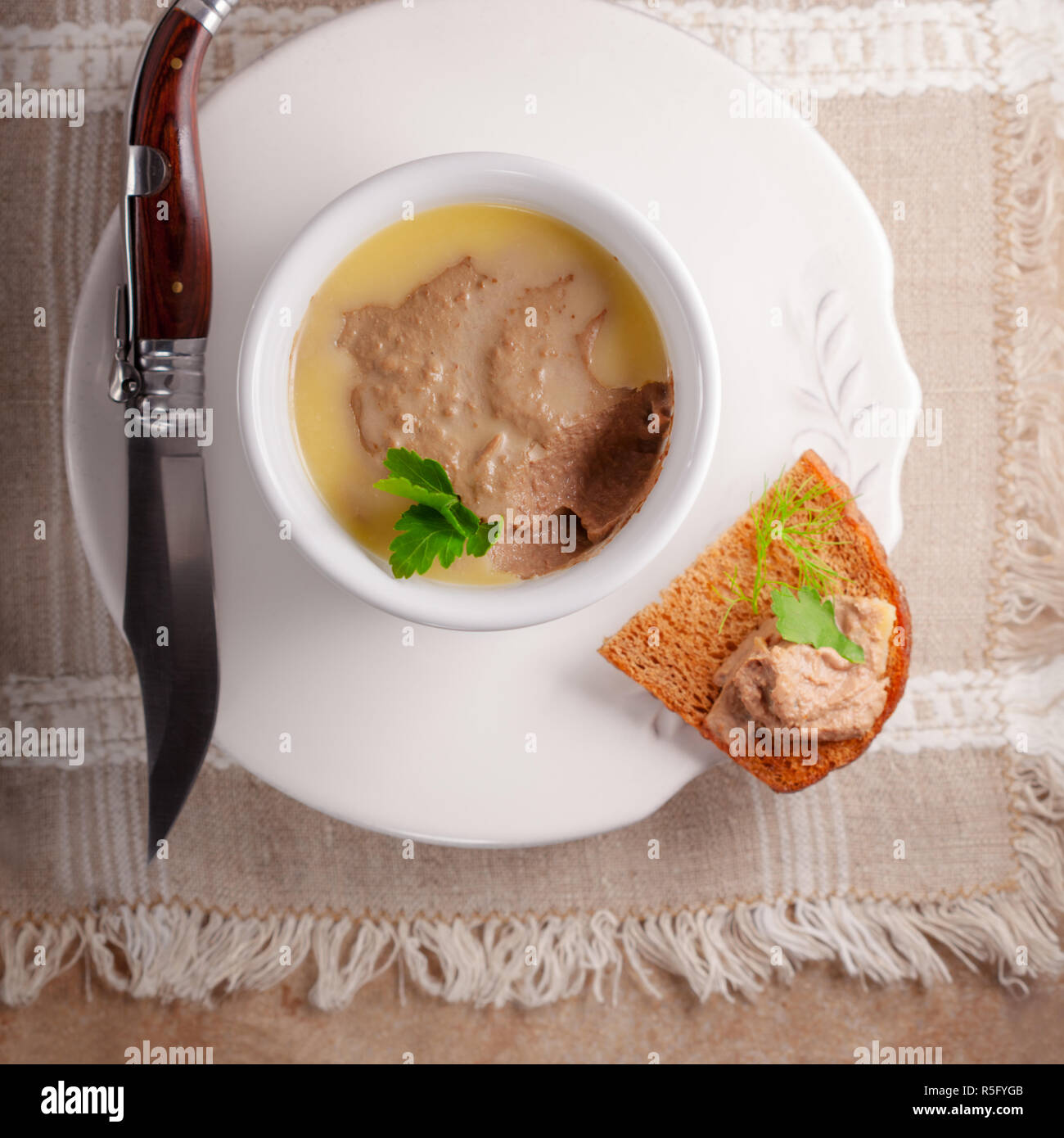 Home made chicken liver pate Stock Photo - Alamy