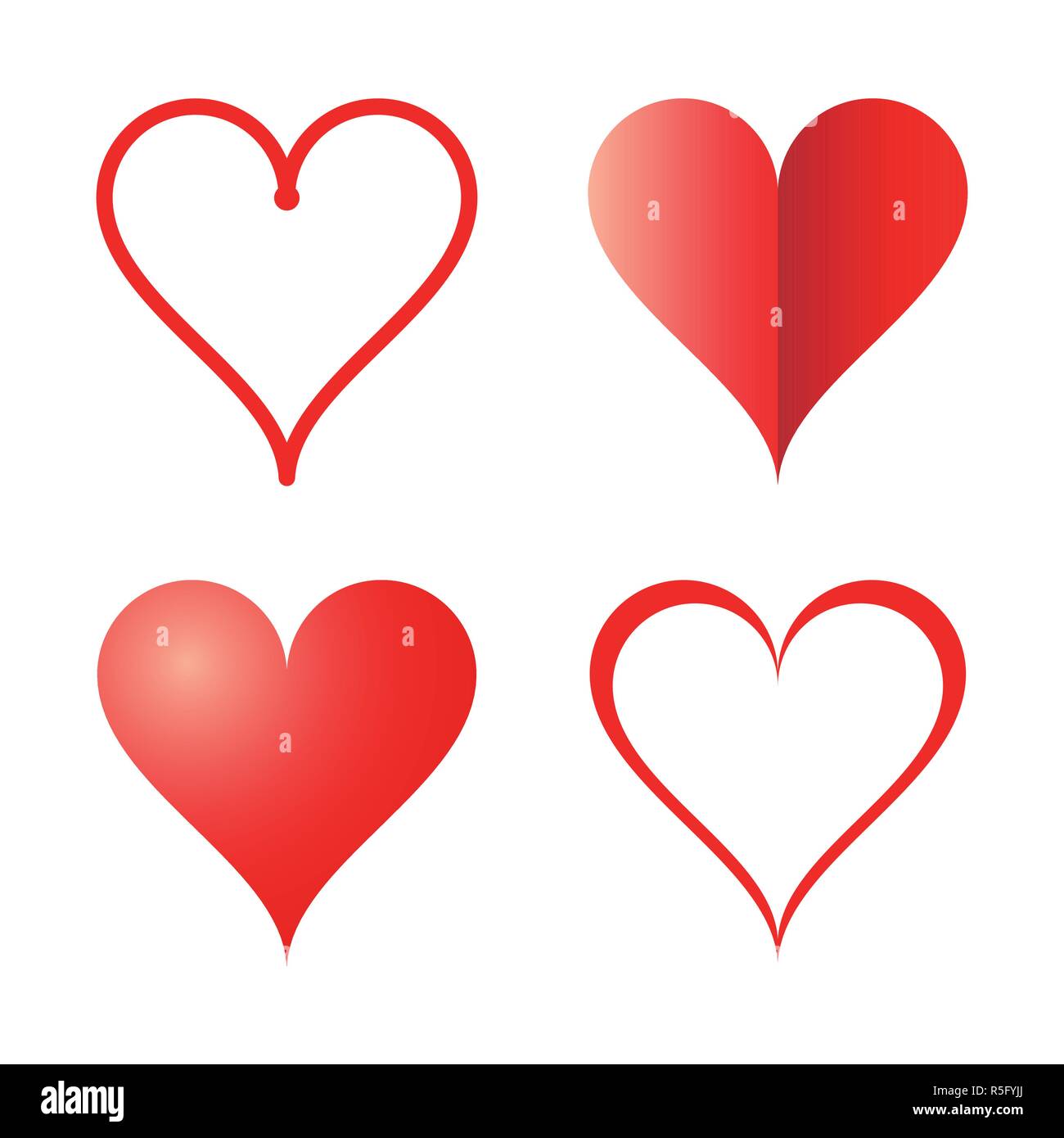 Vector Heart shape frame isolated on white background Stock Vector