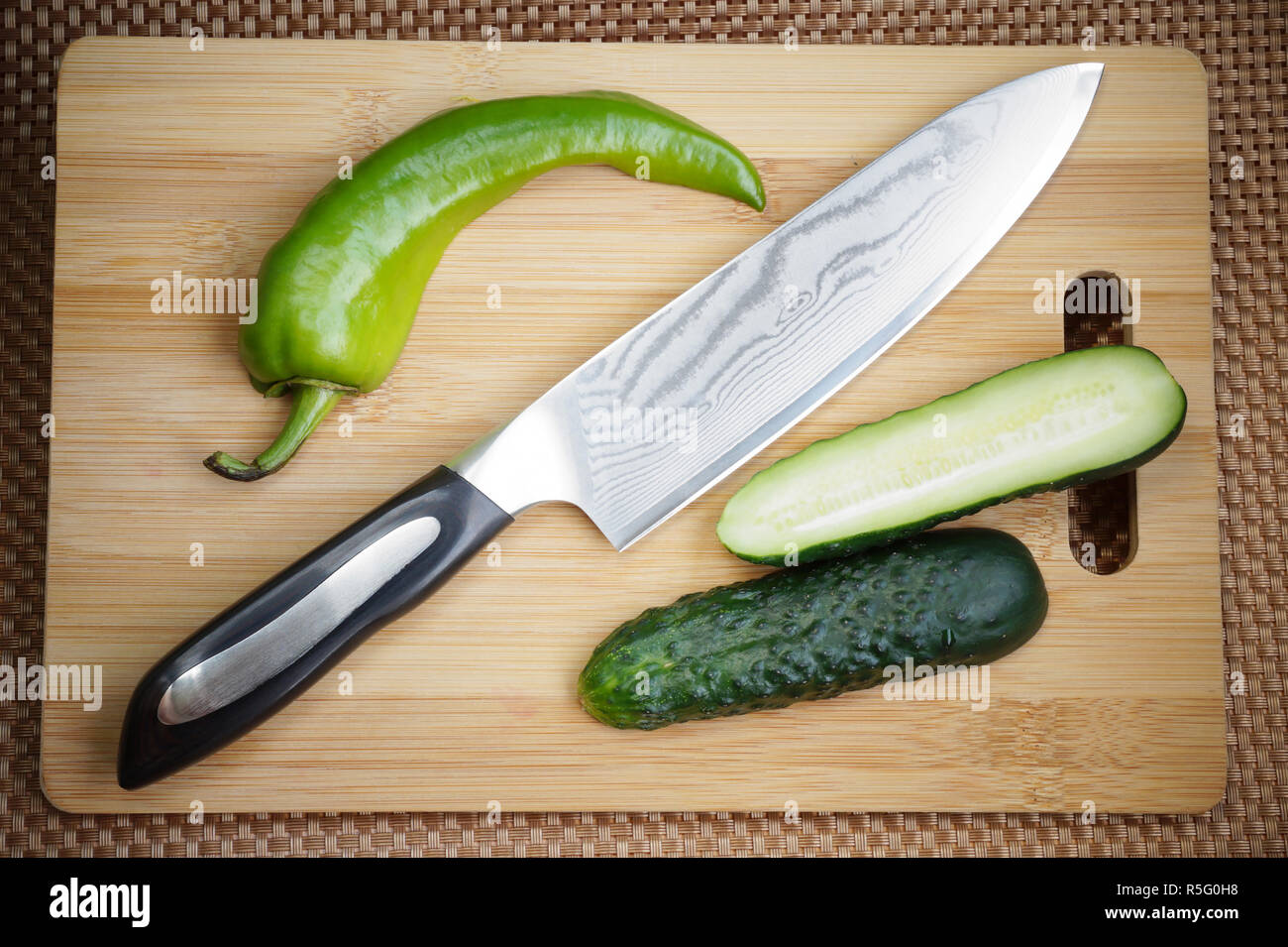 Set of knives for kitchen Stock Photo Alamy