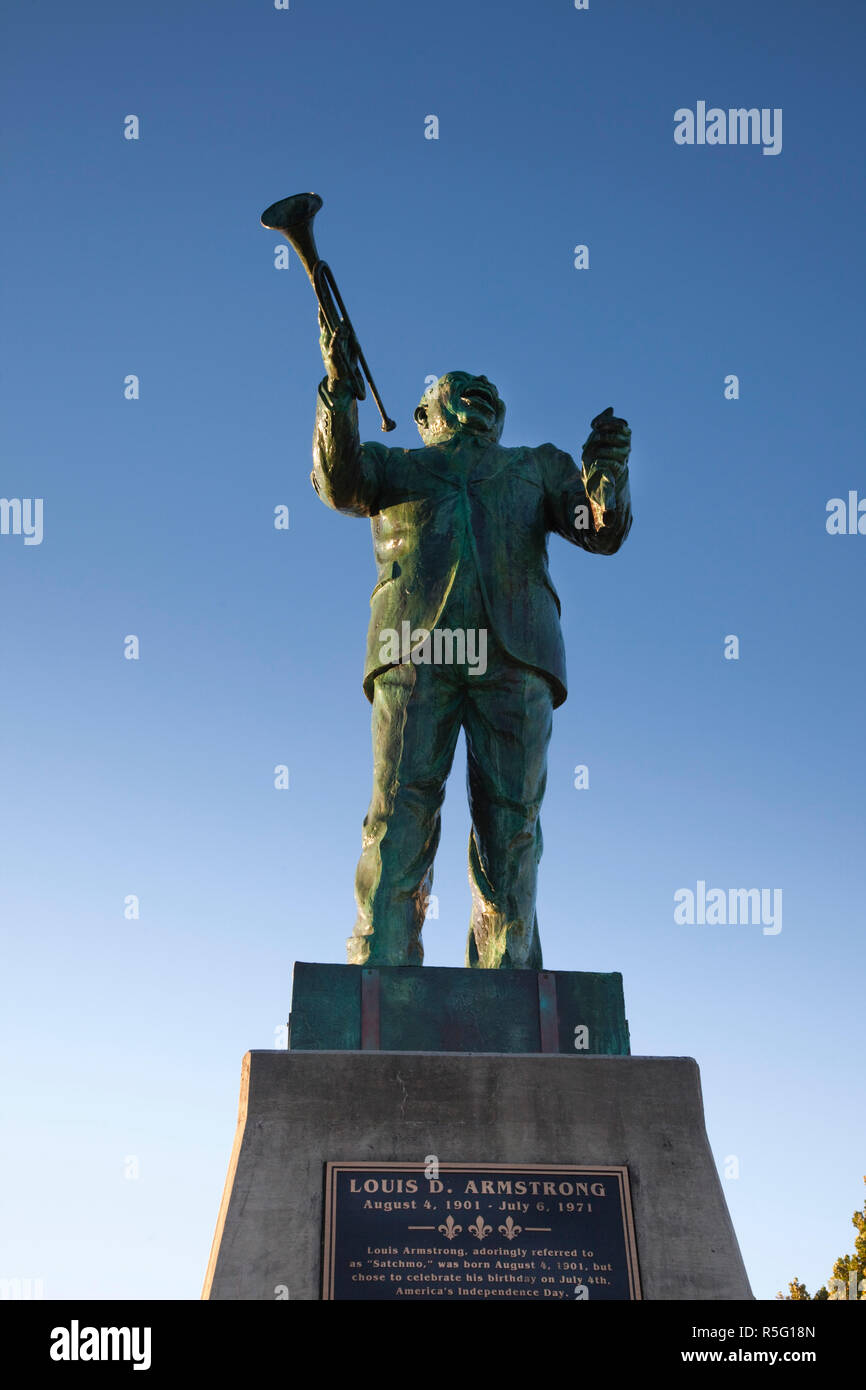 Louis armstrong statue new orleans hires stock photography and images