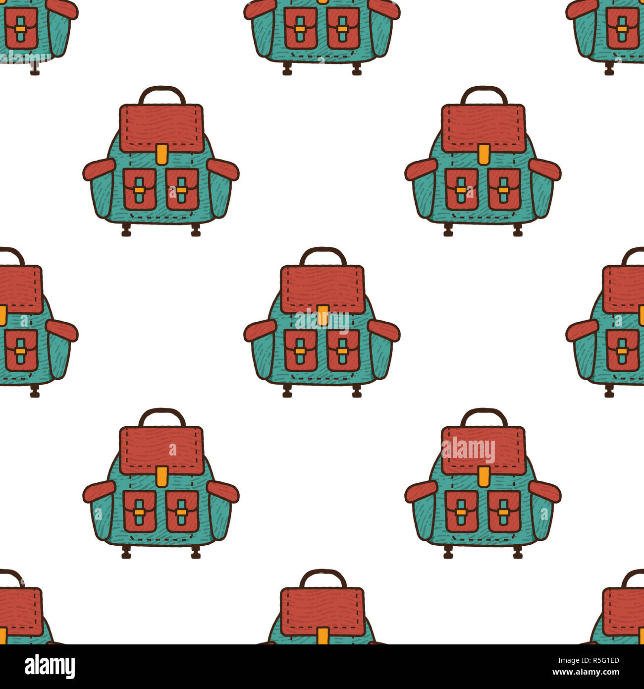 Camper Pattern Print Backpack main image 1