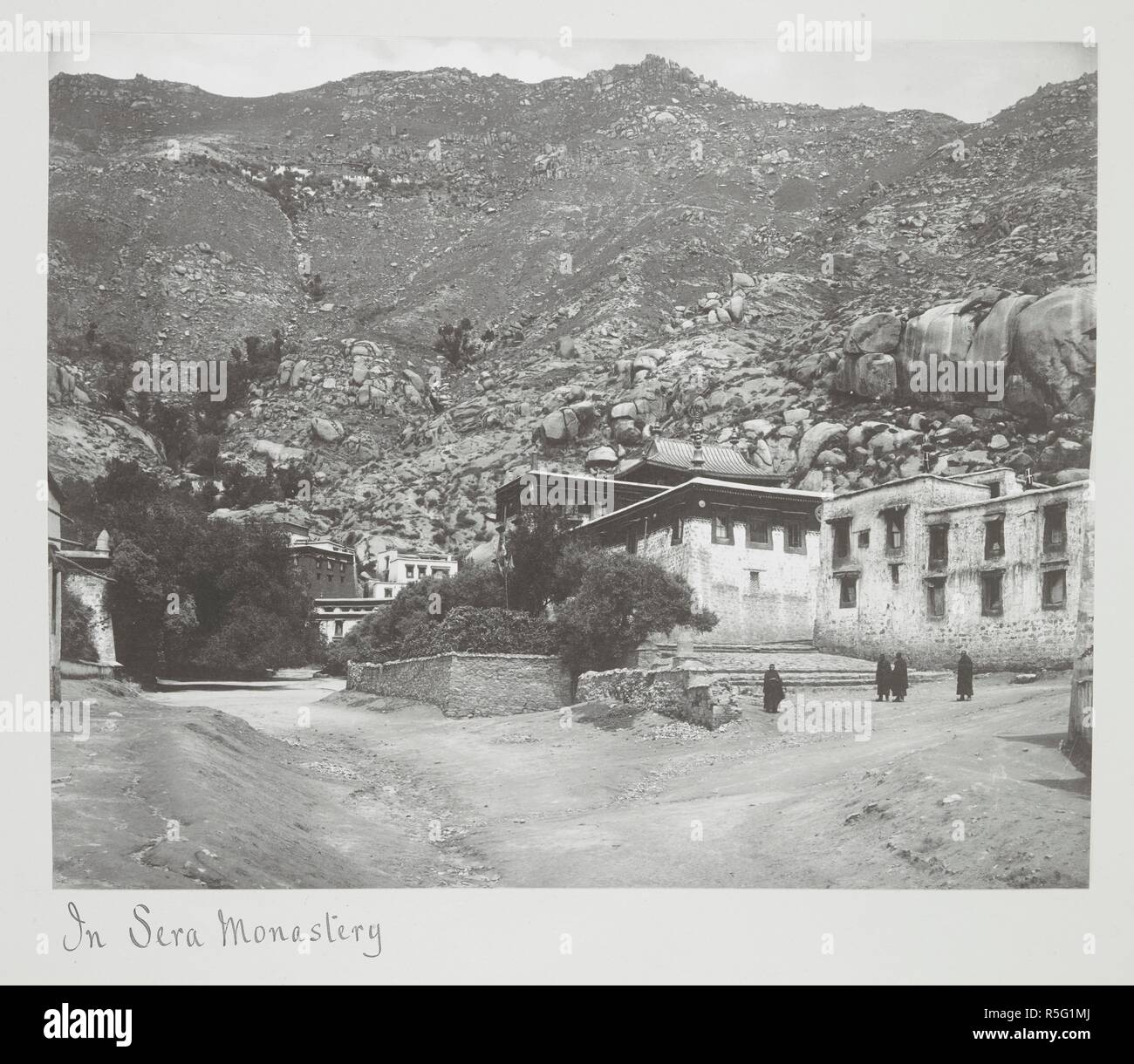In Sera Monastery. 'Tibet'. Curzon collection. c.Sep 1904. 89 prints 295x190mm to 200x1825 Platinum prints. Source: Photo 430/53.(60). Author: White, John Claude. Stock Photo