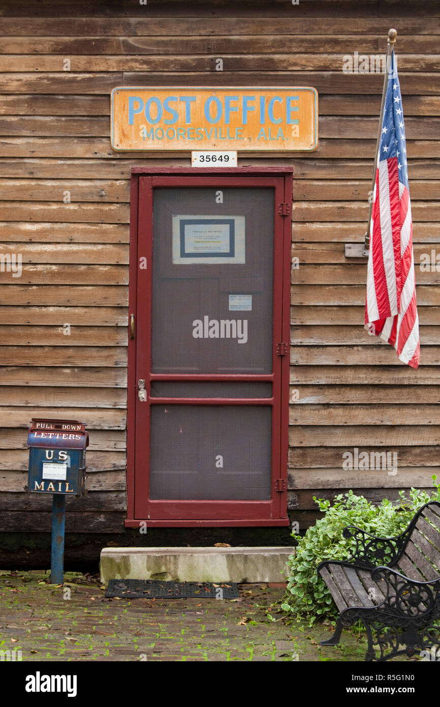 USA, Alabama, Mooresville, post office, oldest in Alabama Stock Photo