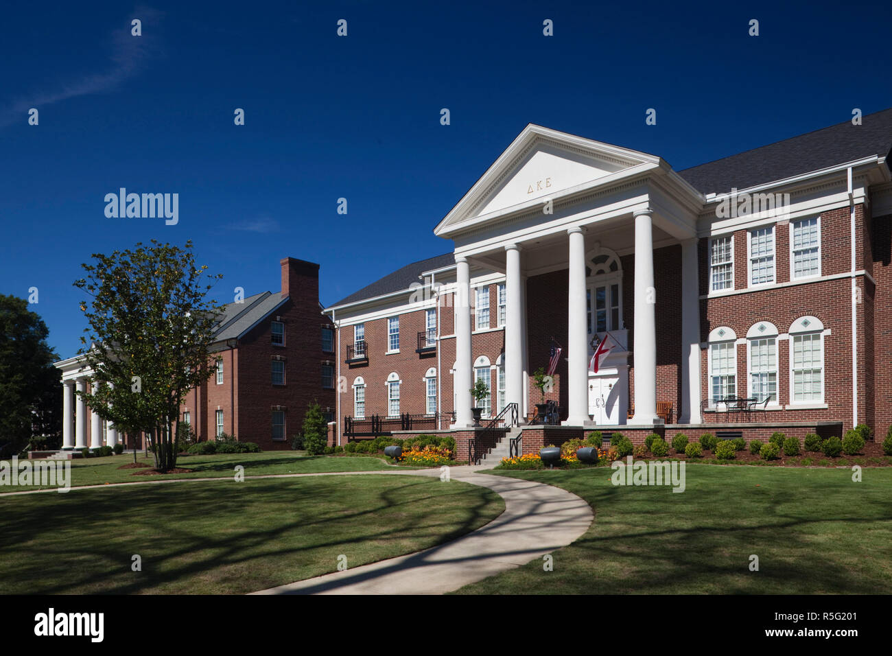 USA, Alabama, Tuscaloosa, University of Alabama, Delta Kappa Sigma Fraternity House Stock Photo