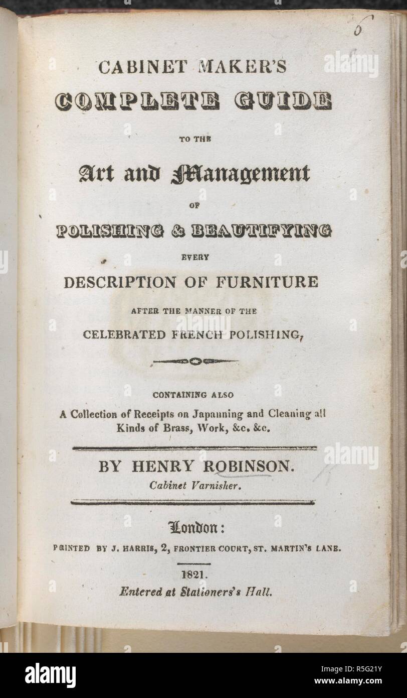 Title page of maker's Complete Guide to the art and management of polishing