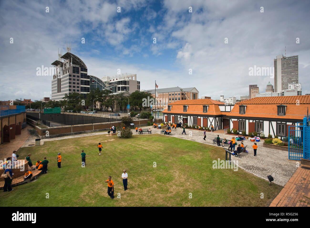 USA, Alabama, Mobile, Government Plaza, Fort Conde Stock Photo Alamy