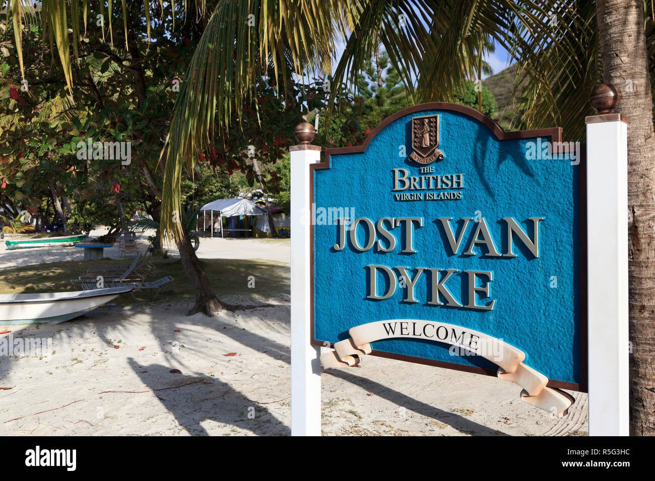 Caribbean, British Virgin Islands, Jost Van Dyke, Great Harbour Stock Photo