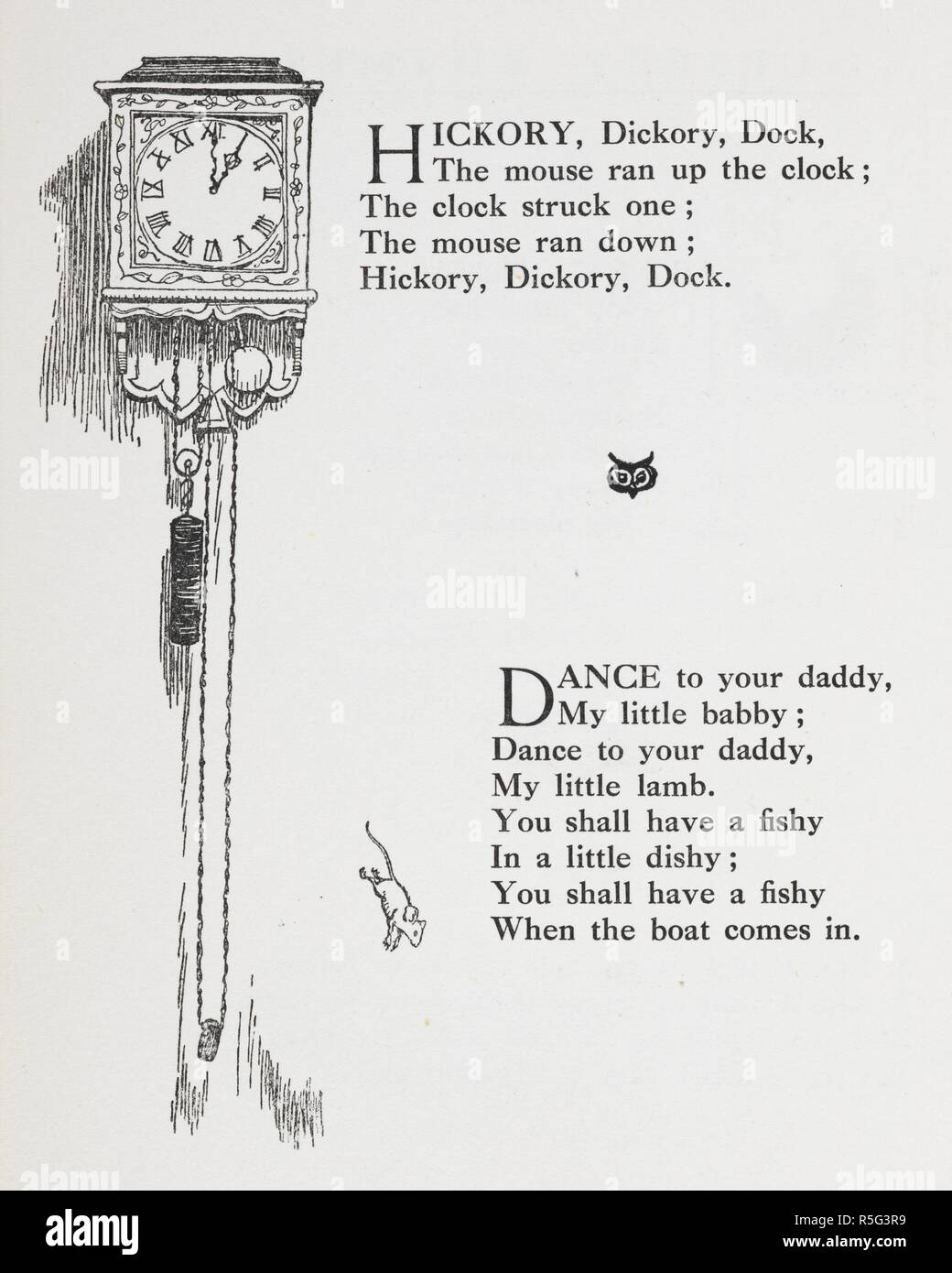 poem The Clock - Mother Goose