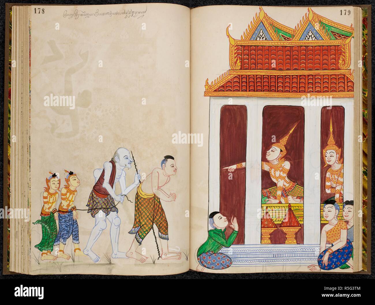 Khom Script Jujaka lost his way on the forest and the gods guide him with the ...