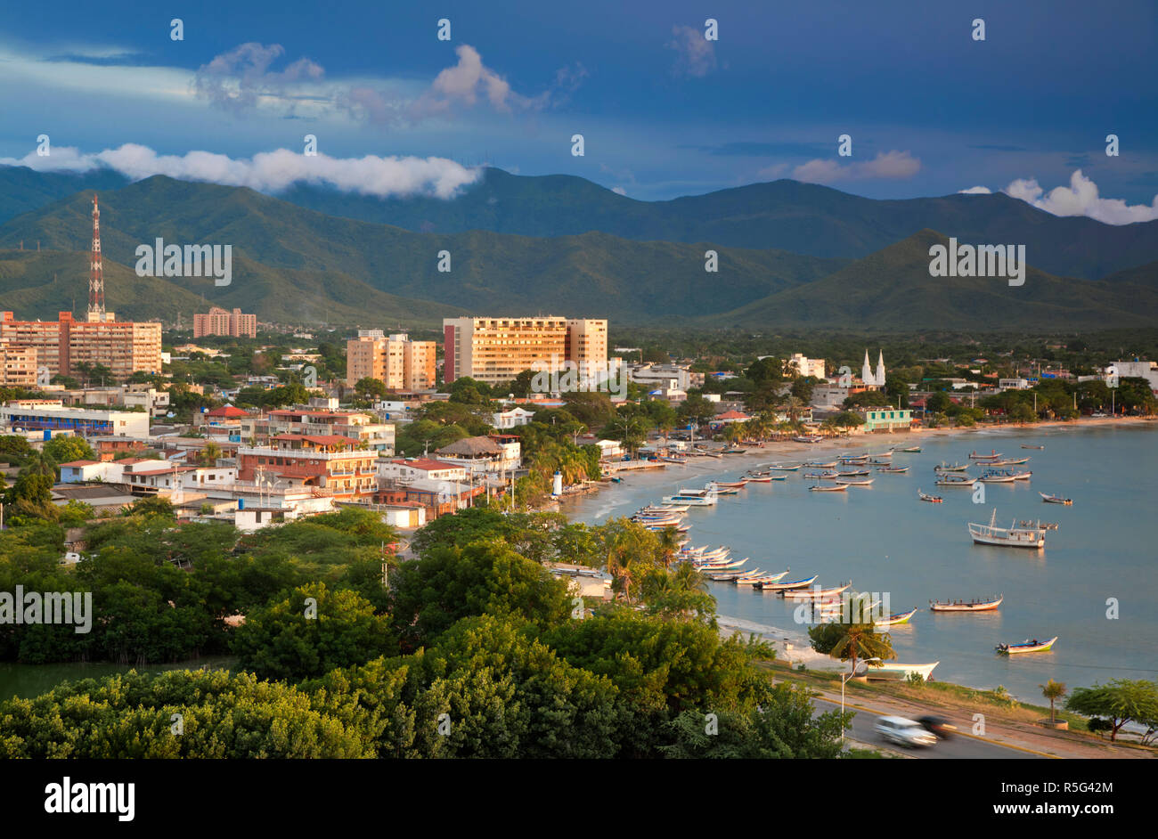 Venezuela, Nueva Esparta, Isla De Margarita - Margarita Island, View of Juangriego Stock Photo
