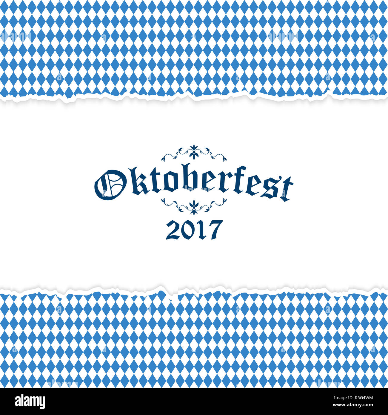 oktoberfest 2017 background with ripped paper Stock Photo