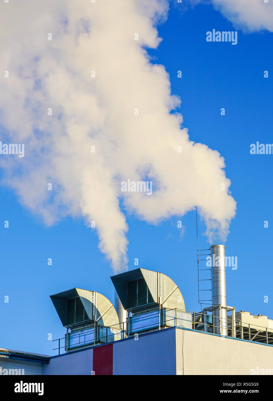 a new modern gas cogeneration heating plant with high thermal energy